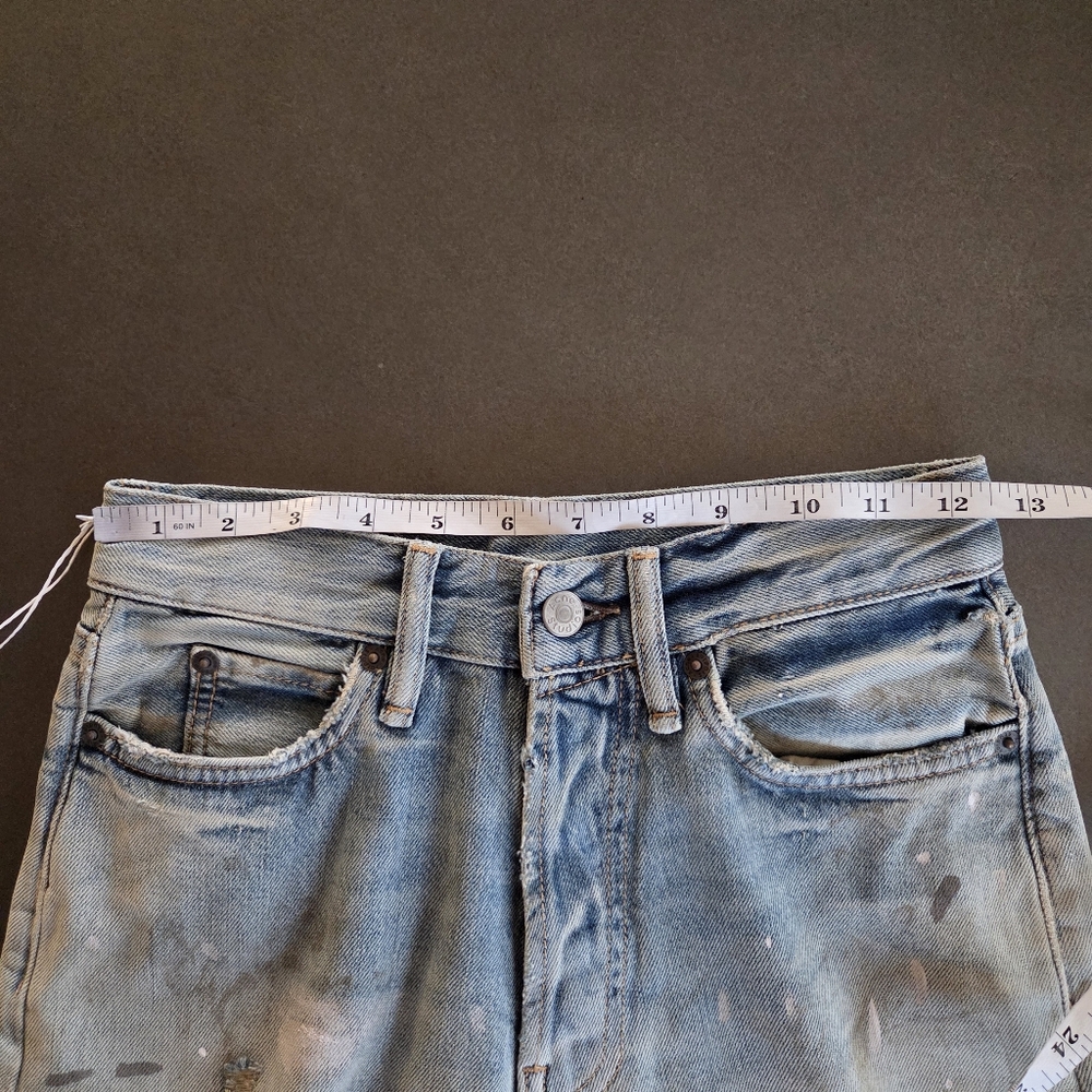 Acne Studios Womens 1981 Trafalgar Jeans Size XXXS Paint Splatter NWT $730 - Picture 12 of 16